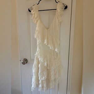 Zara Cream Textured Dress